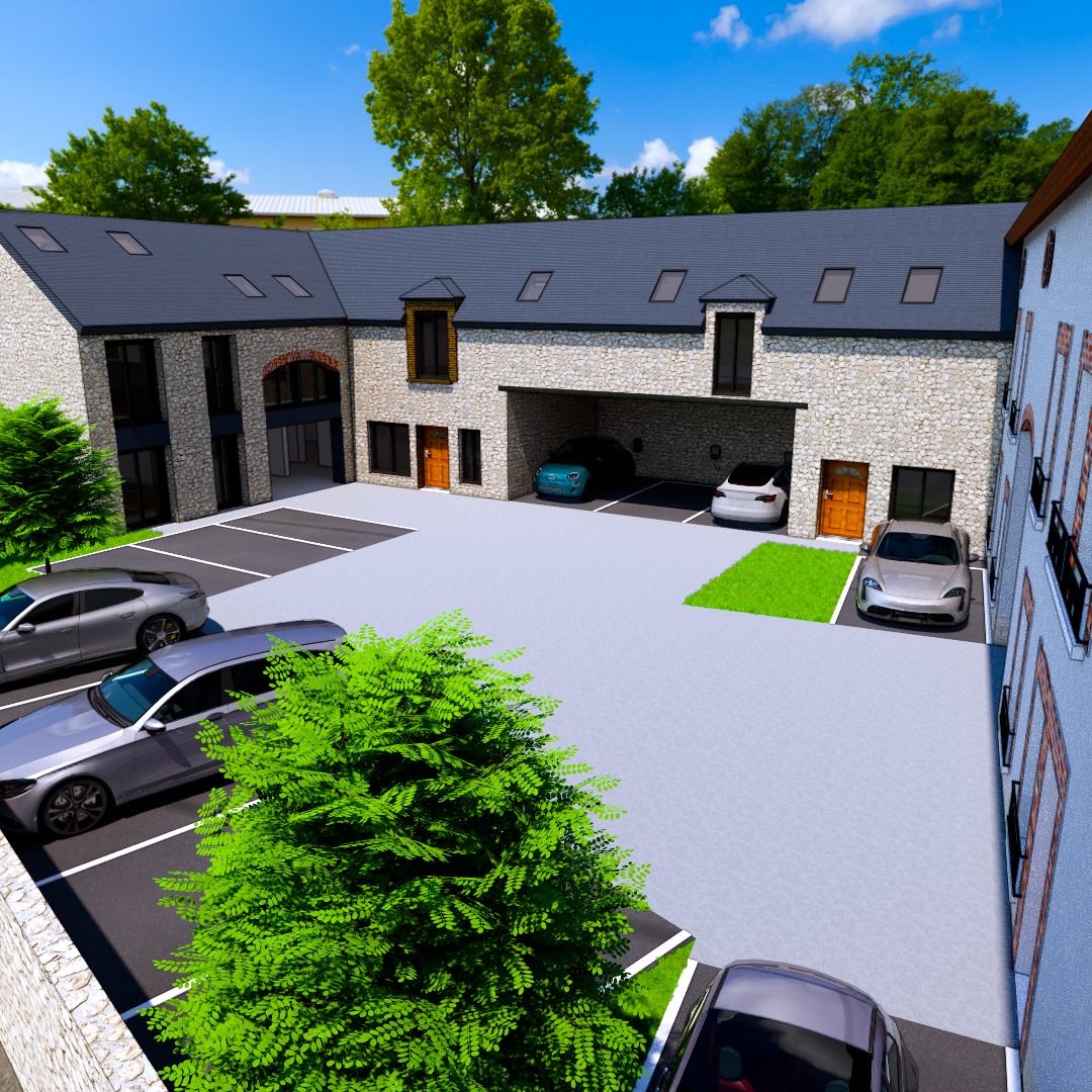 Réhabilitation d'une ferme à Château-Landon (77) en 15 logements et un commerce