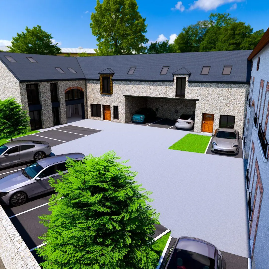 Réhabilitation d'une ferme à Château-Landon (77) en 15 logements et un commerce