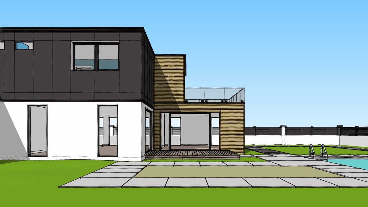 Modélisation 3D d'un projet de permis de construire en Île-de-France