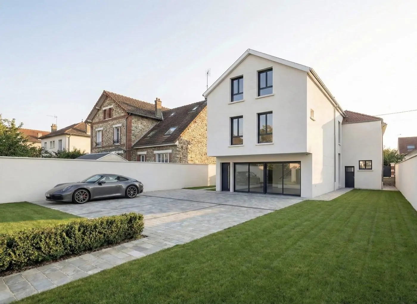 Extension réalisée à Pontault-Combault (77) — maison agrandie en R+2, projet Construisez